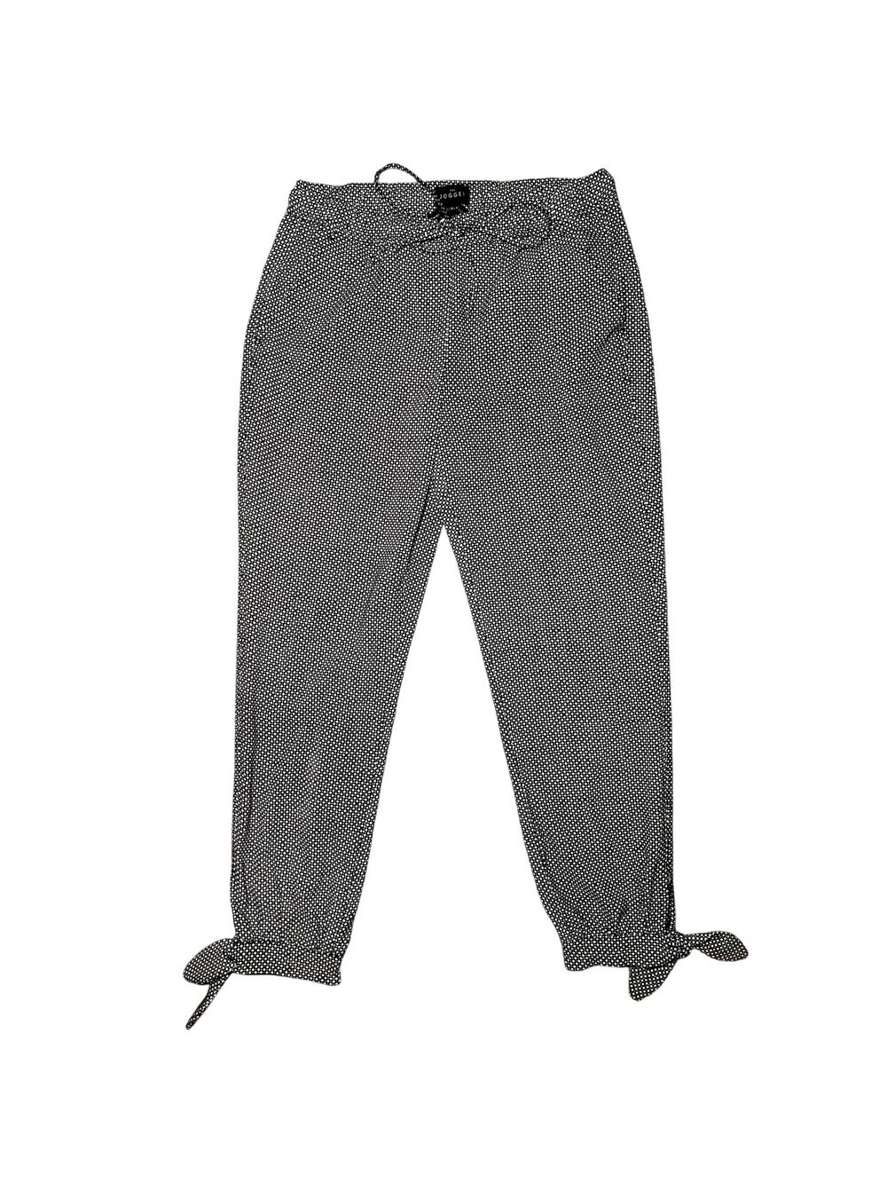 WHBM - Black & White Patterned - Drawstring Jogger Pants